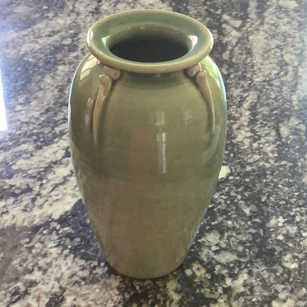 Beautiful green handmade vase